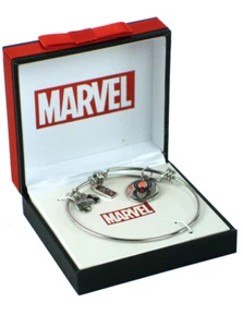 Black Widow Bangle Bracelet Stainless Steel Adjustable Marvel Avengers New - Picture 1 of 4