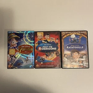 Set of Three DVD DISNEY Movies Ratatouille-Meet the Robinsons-Pinocchio - Picture 1 of 16