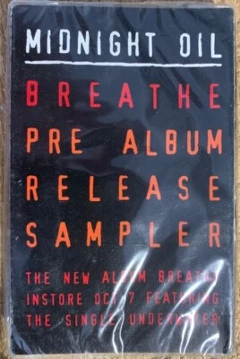 MIDNIGHT OIL RARE Breathe AUS PROMO ONLY Advance Sampler Cassette SEALED - Image 1 of 3