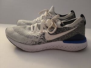 Nike Epic React Flynit 2 Black/White/Blue Running Shoes Men's Size 8 Sneakers