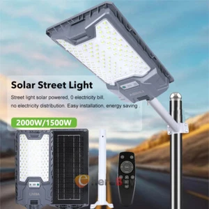 LED Solar Light Outdoor Motion Sensor 3 Modes Flood Wall Lamp Street Yard Garden - Picture 1 of 96