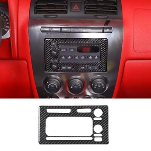 Black Carbon Car Central Control Display Panel Frame Trim For Hummer H3 2005-09 - Picture 1 of 9