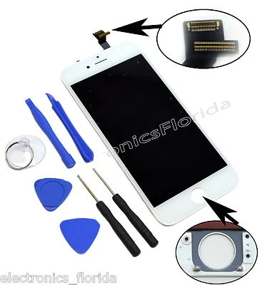 Grade A+ For iPhone 6 4.7" LCD Display Screen Touch Digitizer Assembly white - Image 1 of 2
