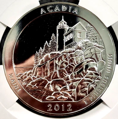 2012 PL 5 Oz Silver ATB Arcadia Commemorative NGC Extreme Gem MS-69 Proof Like - Image 1 of 4