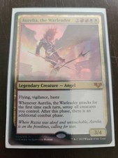 Magic the Gathering Foil Aurelia, the Warleader Near Mint