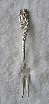Tenedor de bayas de 2 dientes de plata de ley Marquis Frank Whiting Foto 1 de 2