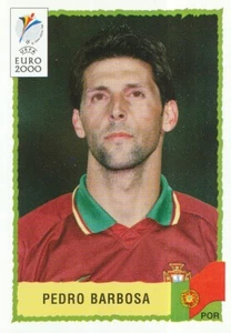 061 PEDRO BARBOSA # PORTUGAL STICKER PANINI EURO 2000 BLACK BACK - Picture 1 of 2
