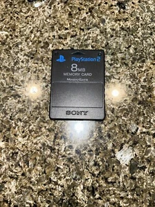 OEM Sony Playstation 2 PS2 8MB Memory Card SCPH-10020 Black Magic Gate - Picture 1 of 3