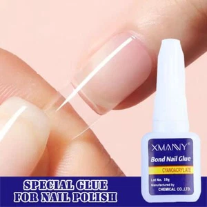 Nail Glue With Brush Extra Strong Clear False Nail Fast 10g Tips Dry Art A7E7 - Picture 1 of 10