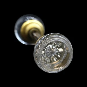 Pair of Antique Round Flat Front Glass Door Knobs - Picture 1 of 4