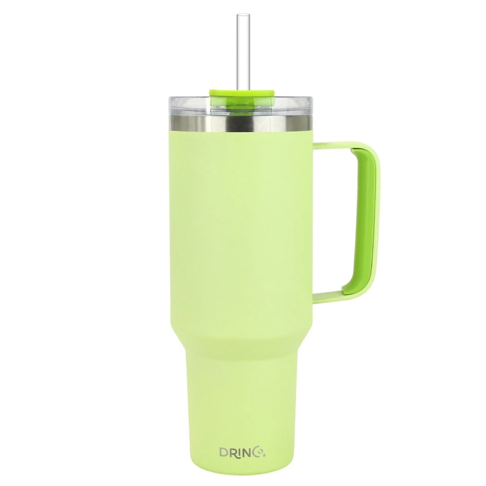 Drinco 40 30oz Insulated Stainless Steel Tumbler w/ Handle, Straw & Twist Lid - - Image 1 of 4