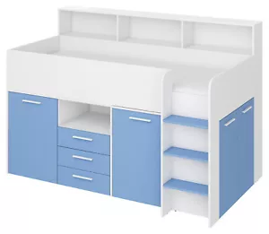 Litera NEO P muebles infantiles juego de muebles cama con escritorio estantes lado derecho - Imagen 1 de 56