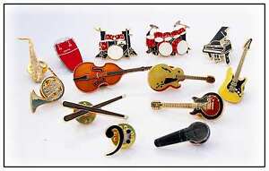 Music Instrument Pin Badges. Perfect Gift for Musicians and Music Lovers