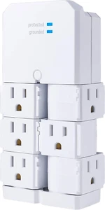 Pro 6-Outlet Extender Sur Protector with Swivel Outlets, Wall Tap Adapter, 90 De - Picture 1 of 6