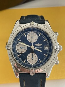 Breitling Chronomat A13050.1 - 40mm - Blue Leather Strap + Folding Clasp