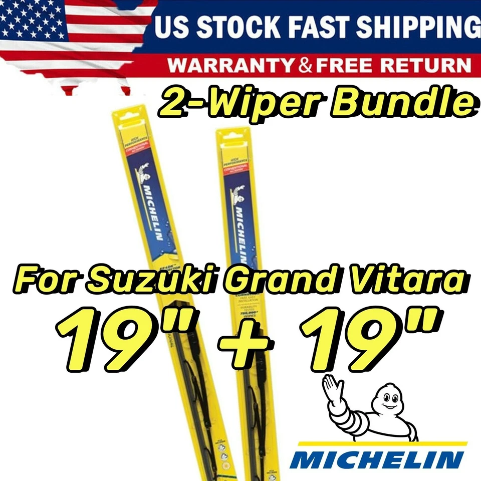 Wiper Blades 2-Pack Standard Wipers - fit 1999-2013 Suzuki Grand Vitara  30190x2 Foto 1 de 4