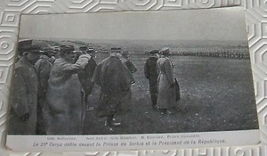 CPA WWI Le 20e Corps défile devant le Prince de Serbie et le Président de la Rép - Picture 1 of 1