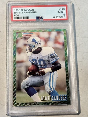 1993 Bowman Foil #140 Barry Sanders PSA 9 Mint - Image 1 of 2