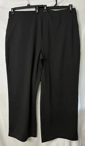 NWT Nic + Zoe Womens Wide Leg Black Stretch Pull On Pants Slacks Plus Size 2X - Picture 1 of 10