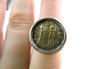 Silpada Sterling Silver Faux Roman Coin Signet Ring 925 Size 7.25 Weighs 9.1g - Picture 1 of 15
