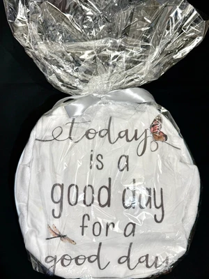 "Hoy es un buen día para un buen día" Juego de toallas de cocina de 9 piezas y plato grande para servir Foto 1 de 4