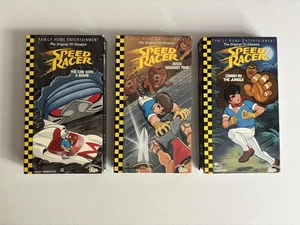 Speed Racer Crash in the Jungle VHS 1994 Volume 4, 5 & 12 Tape Vintage Anime - Imagen 1 de 8