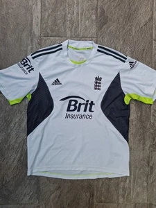 England Retro Adidas Training Shirt Large Brit Insurance White - Picture 1 of 5