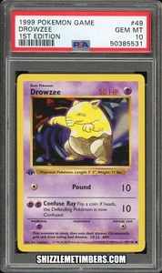 Drowzee 49/102 1st Edition Shadowless Base Set - PSA 10 - Picture 1 of 2