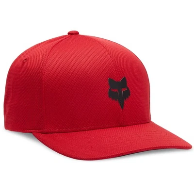 Boné de beisebol Fox Racing Fox Head Tech Flexfit absorção de umidade chama vermelho - Imagem 1 de 2