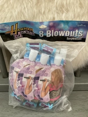 Hannah Montana Birthday Party Express Favor 8 Noise Makers Blowouts Hallmark NEW - Image 1 of 4