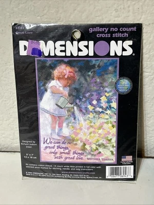 Dimensiones GREAT LOVE Sin Cuenta Punto de Cruz Kit 5x7" Niña Riego Flores (d4) Foto 1 de 3