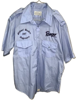 Camisa vintage 1987 Ranger Boats distribuidor talla L Cove Creek parche bordado EE. UU. Foto 1 de 4