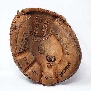 Pro Sports 7025 Catchers Mitt Glove Steer Hide Flex-O-Palm Vintage Made in Japan - Picture 1 of 24