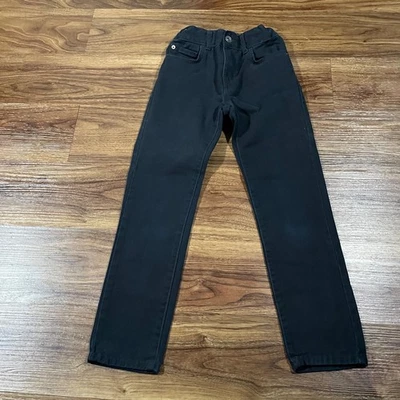 Pantalones de mezclilla elásticos ajustados The Childrens Place para niños negros de algodón juvenil talla 8 Foto 1 de 4