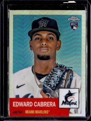 2022 Topps Chrome Platinum Anniversary #345 Edward Cabrera Prism Refractor - Image 1 of 2
