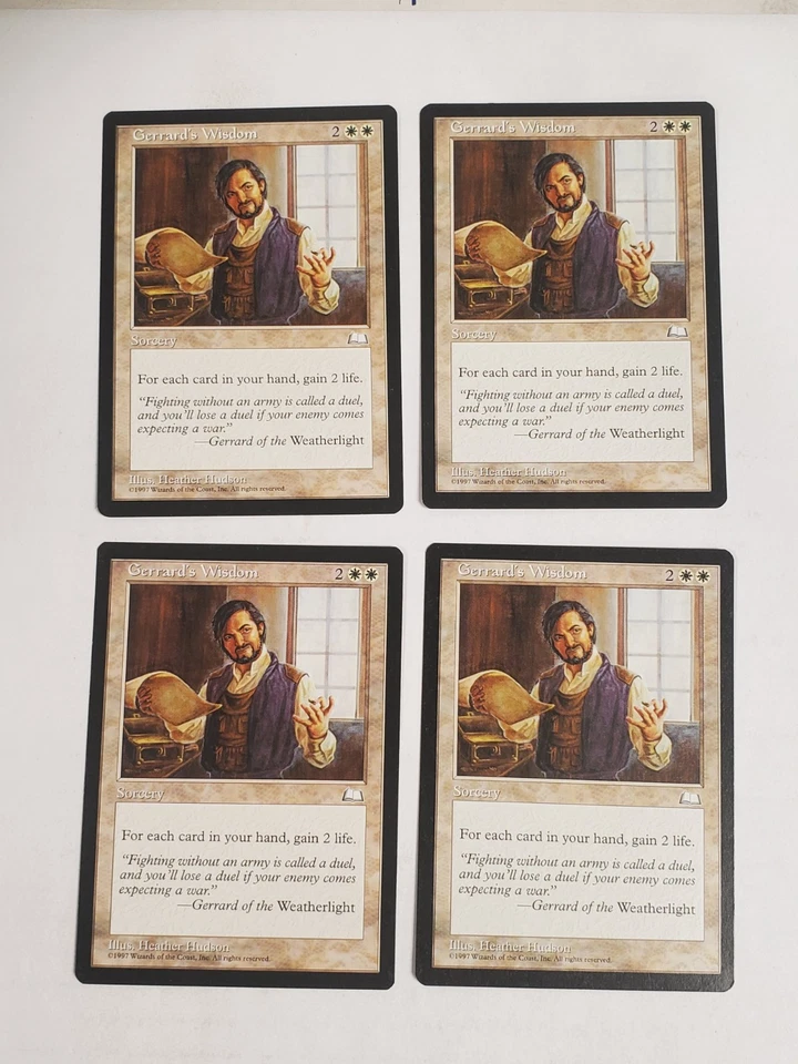 MTG Playset 4x Gerrard's Wisdom (Weatherlight/White/U) - BGM - Image 1 of 2