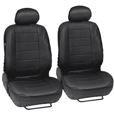 Fundas de asiento de auto ProSynthetic de cuero negro para Honda Civic sedán cupé Foto 1 de 4