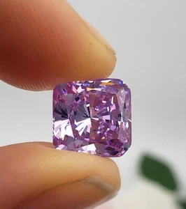 8,05 ct zertifizierter natürlicher Zirkon kambodschanischer Lavendel Kissenschliff lose Edelstein - Bild 1 von 8