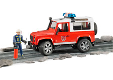 Fire Engine Land Rover Defender and Firefighter Bruder Toy Car Model 1/16 1:16