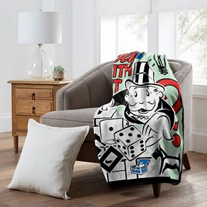 Northwest Hasbro Gaming Monopoly Roll Silk Touch Sherpa Throw Blanket, 50"x60" - Picture 1 of 2