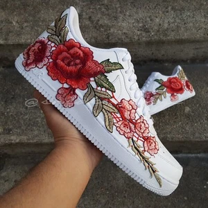 Air Force 1 Low Top Rosa Floral Personalizado Nuevo Con Etiquetas - Imagen 1 de 10