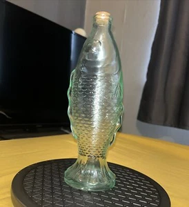 Fish-Shaped Glass Bottle Corked Whiskey Decanter Fishing Decor Gift - 10’’ ✅ - Picture 1 of 6