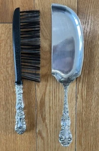 Gorham Sterling Chrysanthum Crumb Pan And Brush Sterling Silver Plated - Picture 1 of 5