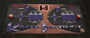 Killer Instinct Arcade Control Panel Overlay KI CPO Midway - Picture 1 of 2