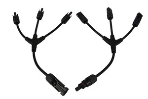 1 par de conector de panel solar TEMCo Y 1 a 3 ramas divisor MMMF FFFM T - Imagen 1 de 8