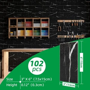 Art3d 102pcs Peel&Stick Wall Tiles, each 3"x6" - Picture 1 of 11