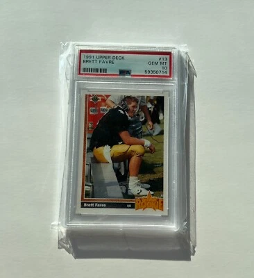 Brett Favre 1991 cubierta superior #13 PSA 10 gemas MT, 59350714 envío gratuito Foto 1 de 2