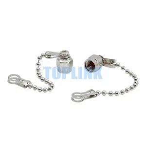 10x SMA Protective Dust Cap for SMA Female Jack RF Connector Chain Without Pin - Zdjęcie 1 z 3