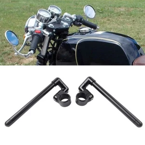 46MM Cafe Racer Bars 7/8" Motorcycle Universal Clip-On Handlebar Fork Tube - Picture 1 of 11