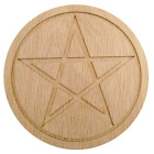 Oak Wood Pentacle Paten Plate Wicca Witchcraft Altar Ritual Tool - Unfinished